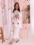 1Pc Embroidered Pret Kurti Dobby White - OGE2P-2211046