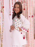 1Pc Embroidered Pret Kurti Dobby White - OGE2P-2211046