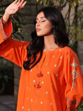 1Pc Embroidered Pret Kurti Dobby Orange - OWEKT-2401053