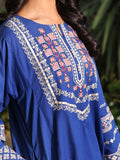 1Pc Embroidered Pret Kurti Dobby Blue - OWEKT-2401056